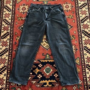 Vintage Wrangler Black 90s Baggy Tapered Jeans Sz 30